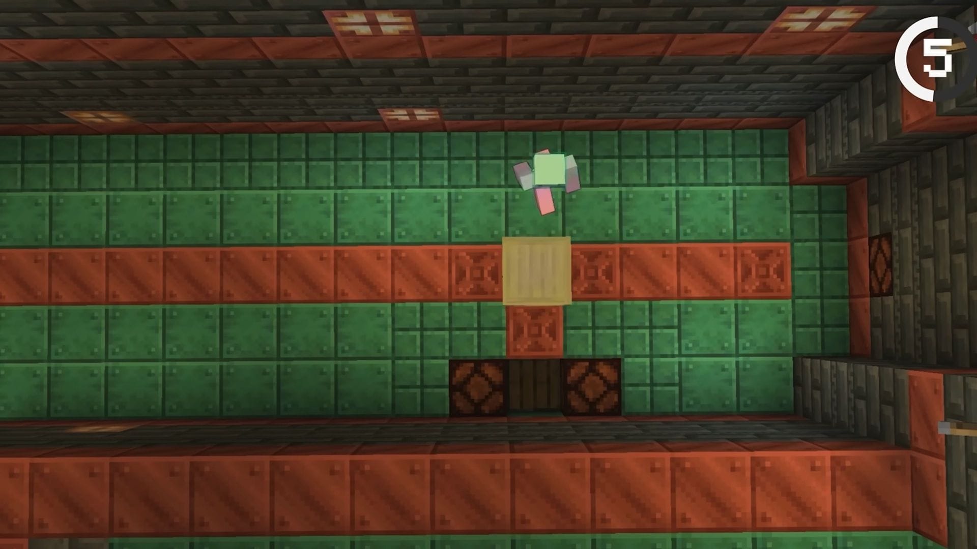 Some creative puzzles can also be made using the new blocks (Image via Mojang Studios || YouTube/@PrismBlock)