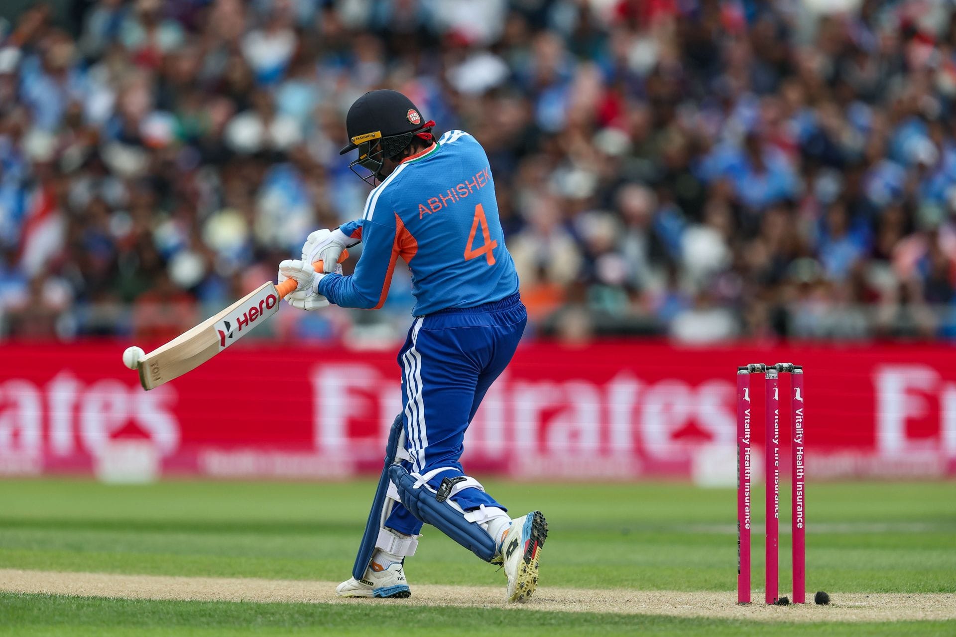Abhishek Sharma’s blazing knock ends as he miscues a low full toss from Sam Curran in ENG vs IND 2026 2nd T20I