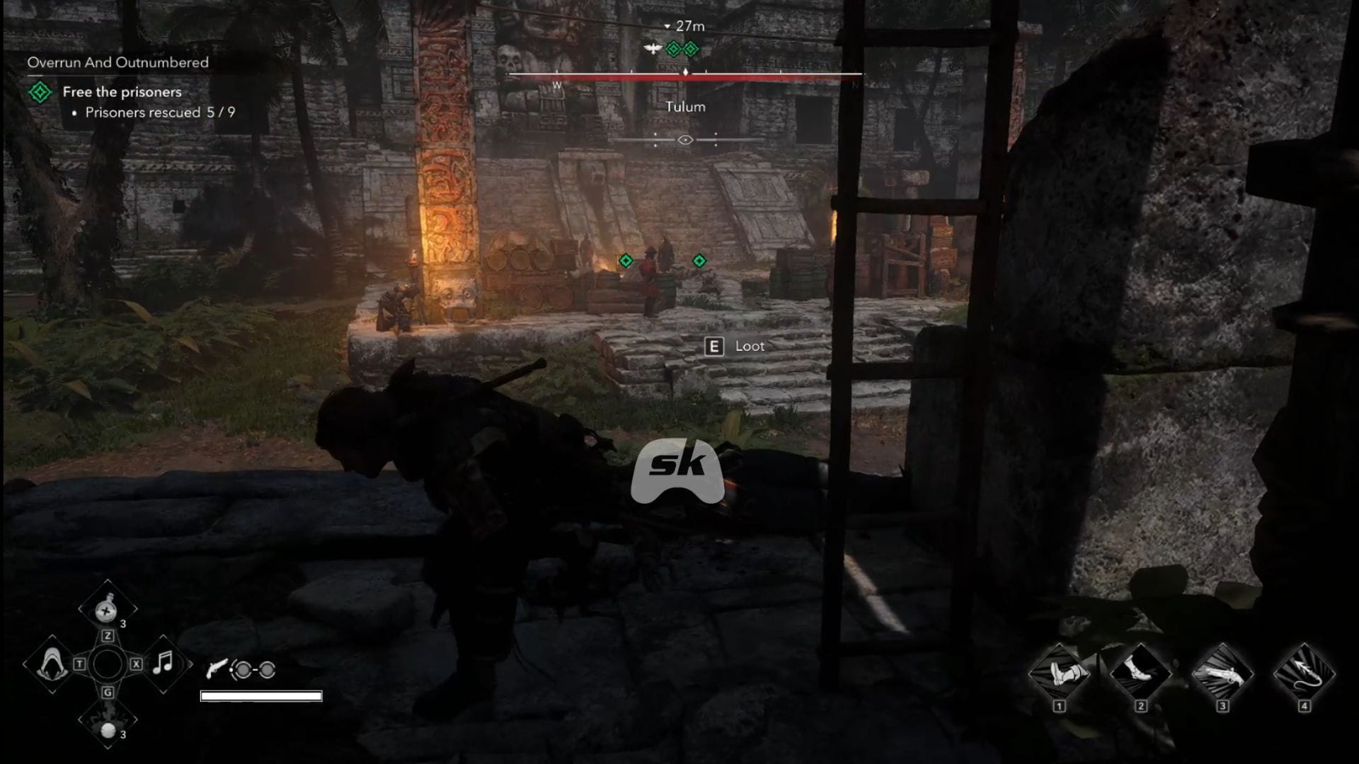 Take out the guards (Image via Sportskeeda Gaming || Ubisoft)