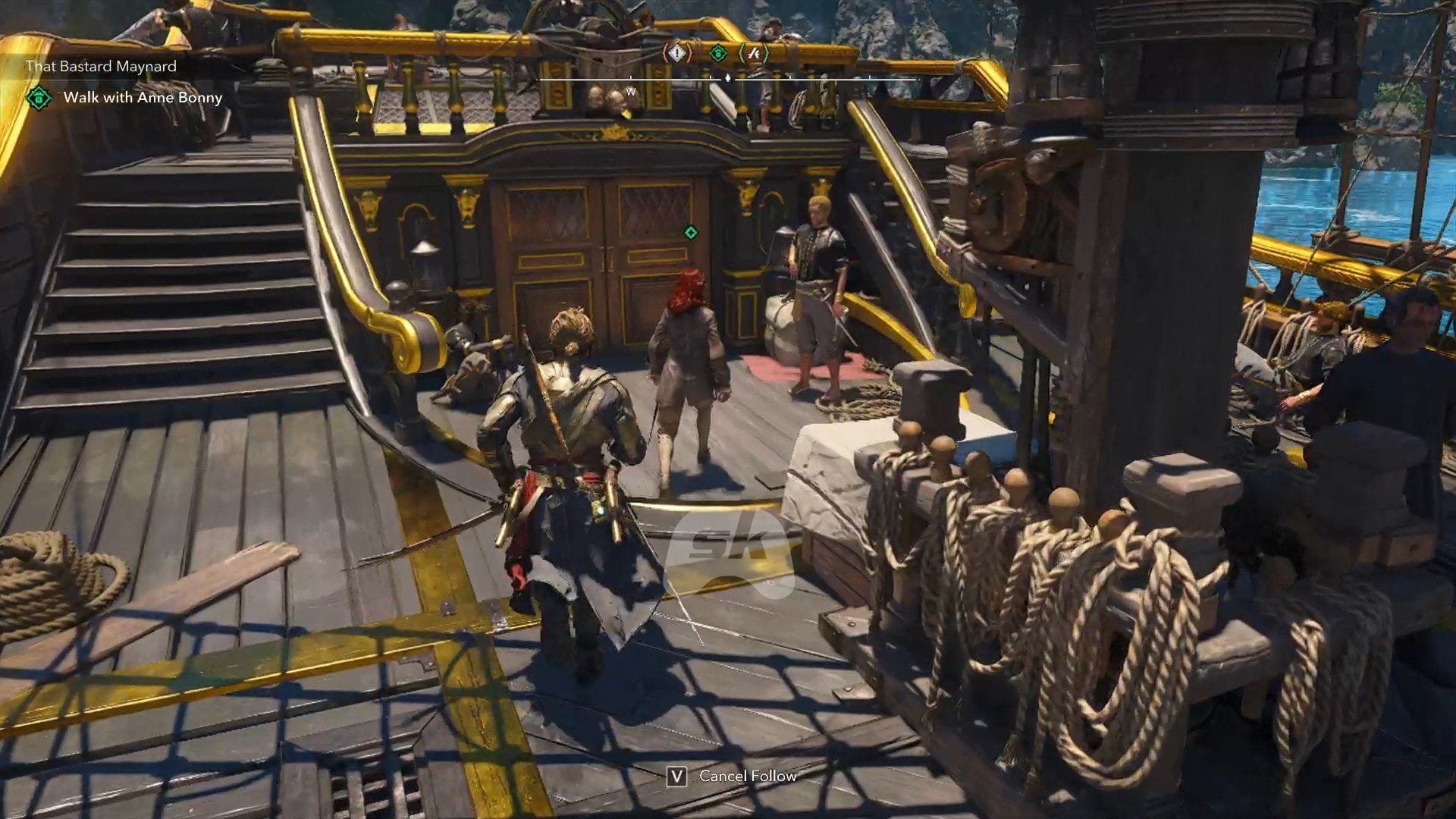Reach the Jackdaw's cabin (Image via Sportskeeda Gaming || Ubisoft)