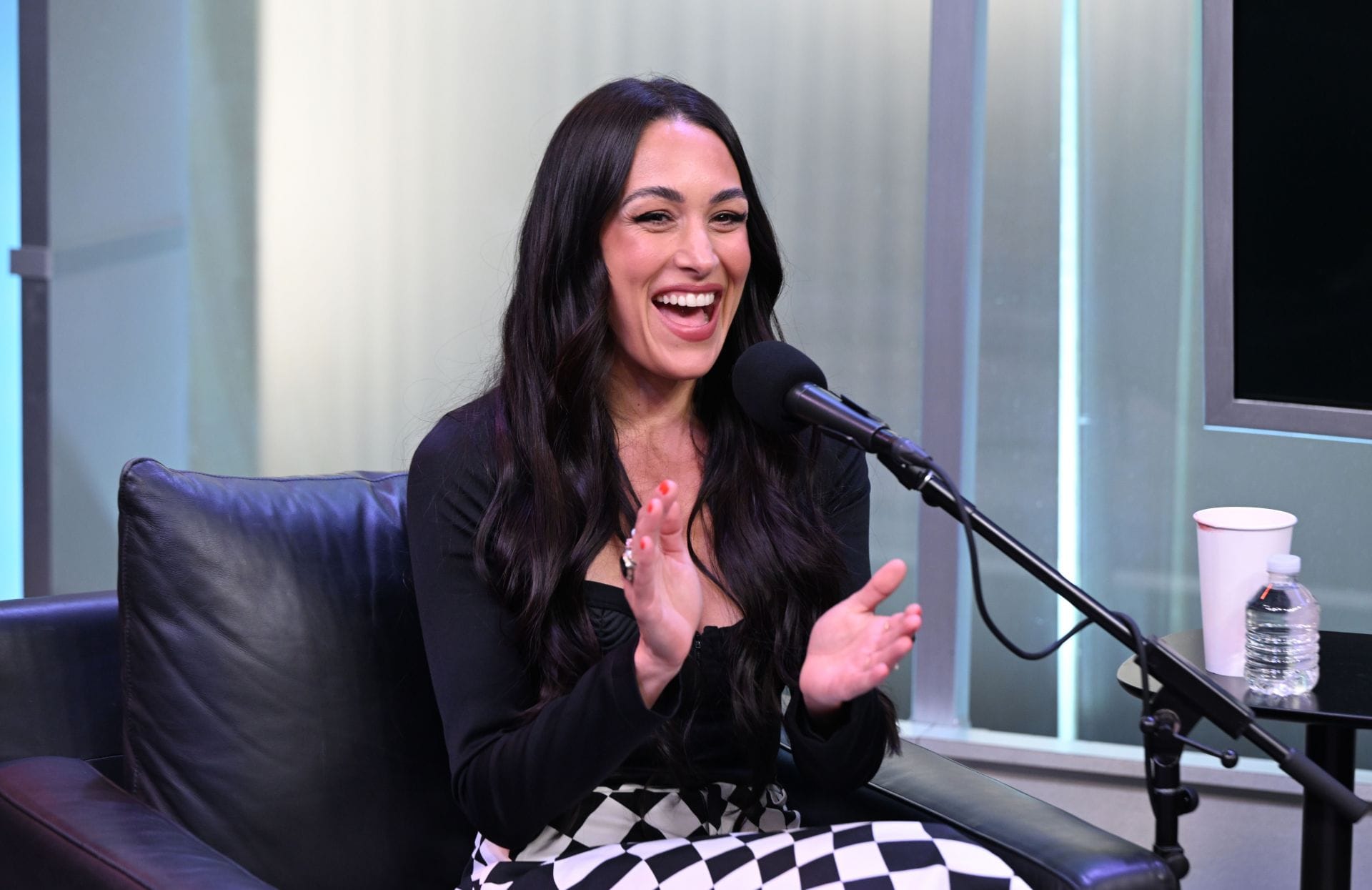 WWE star seen backstage sending a message to Brie Bella