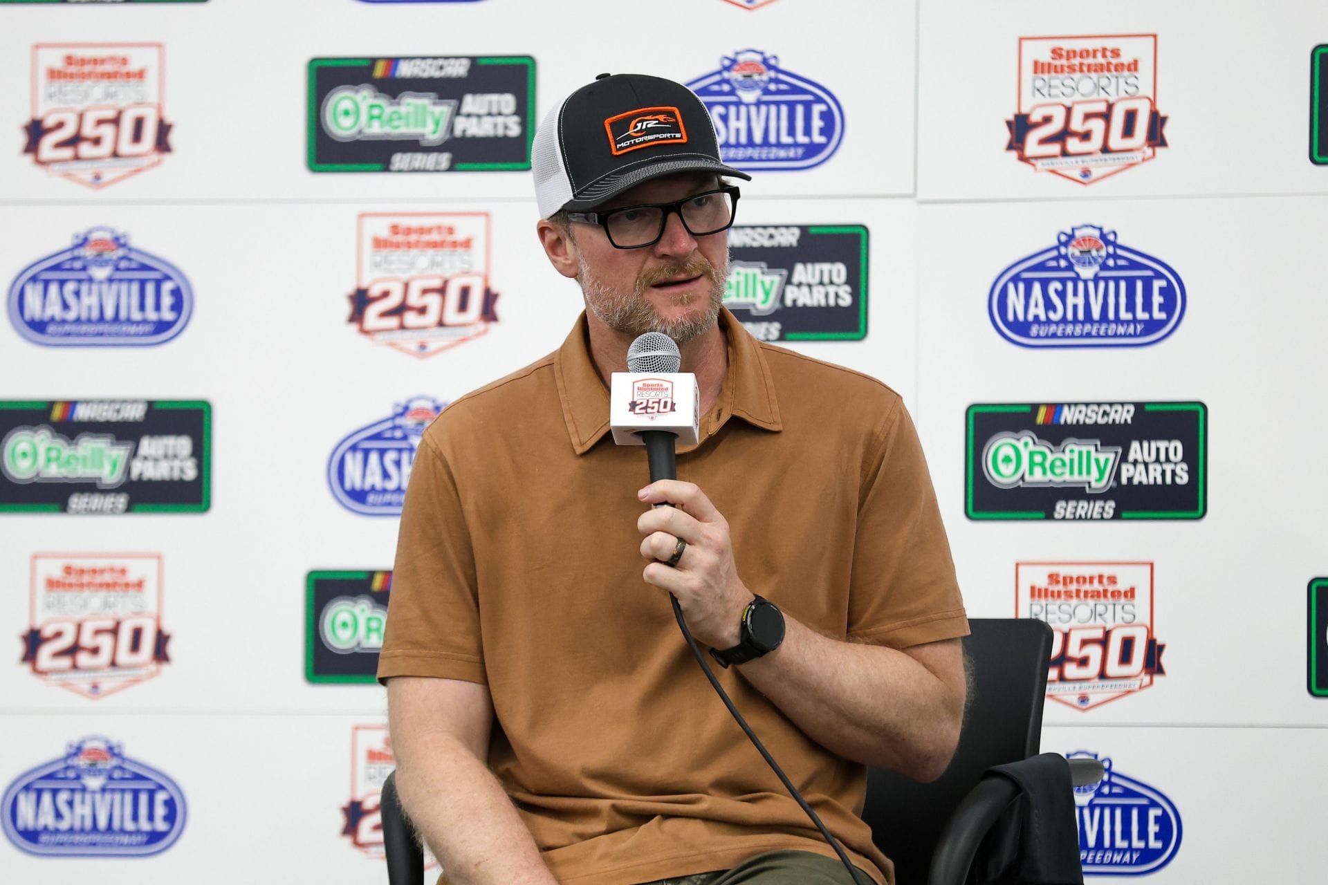Dale Earnhardt Jr. at Nashville Superspeedway on May 30, 2026. - Source: Imagn