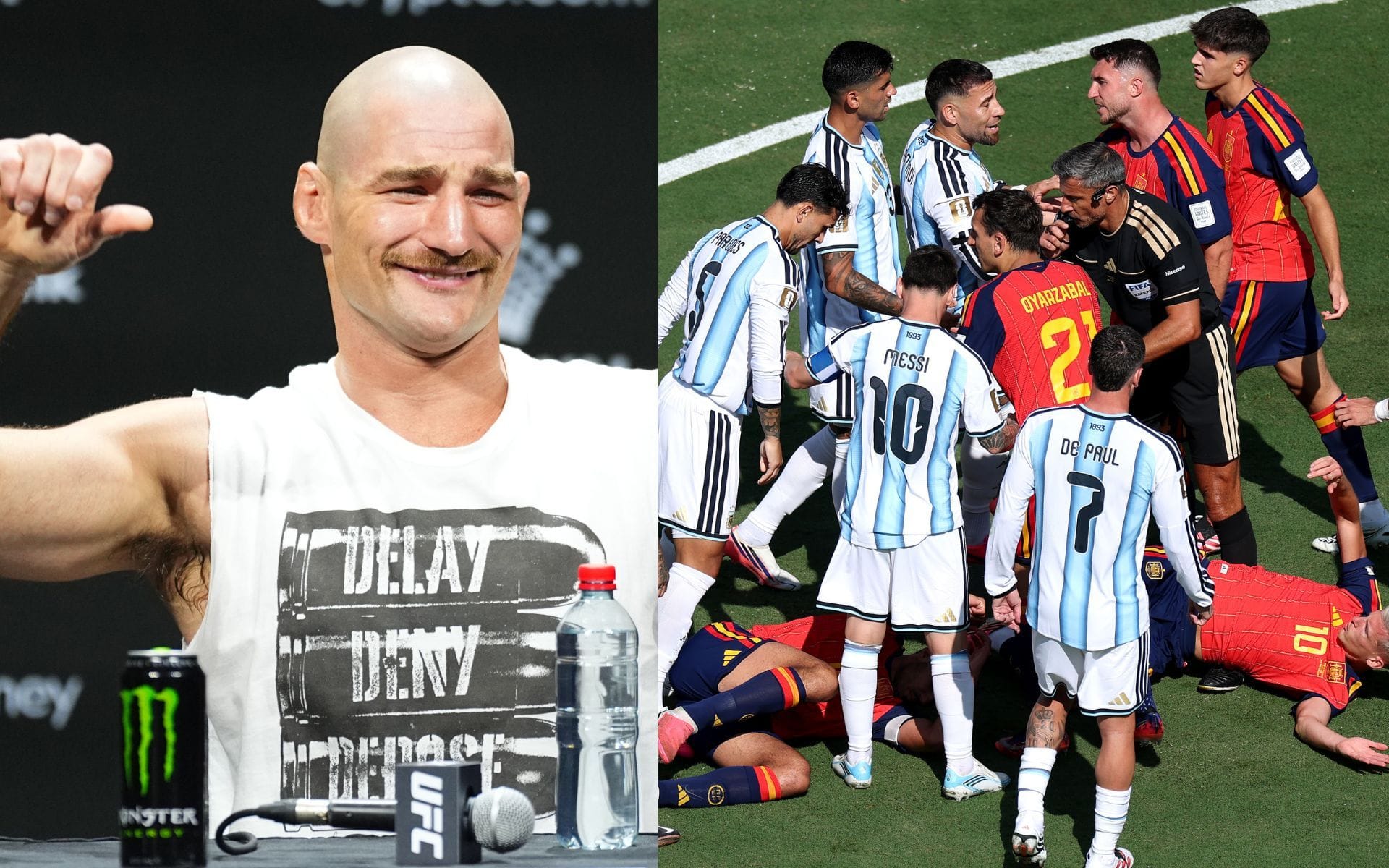 "Grown a** man faking being hit" - Sean Strickland launches profanity-laced rant after FIFA World Cup final between Spain and Argentina