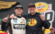 Carson Kvapil and Dale Earnhardt Jr. on Saturday, July 25. - Source: Imagn