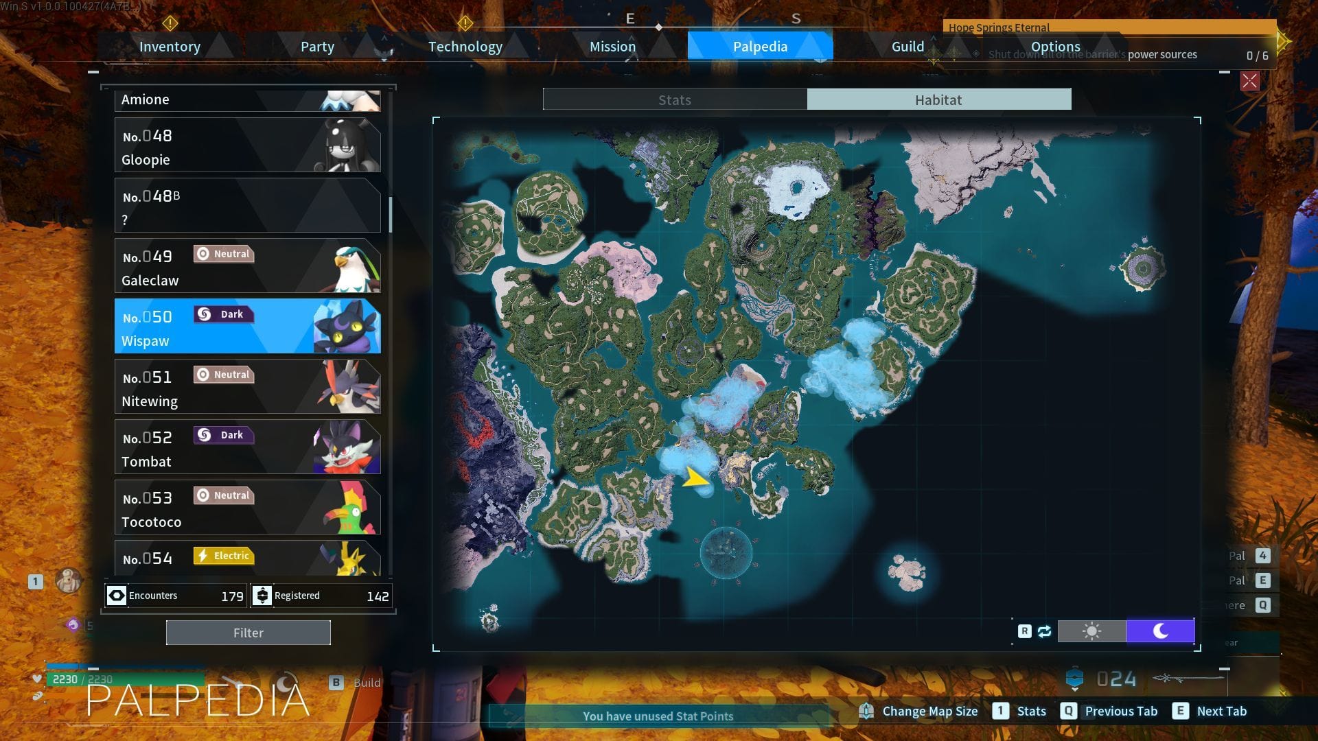 Wispaw location (Image via Pocketpair)