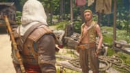 Talk to the NPC to restore and upgrade the Store and purchase the Order of Gold (Image via Ubisoft || YouTube@HaRDGameGet)