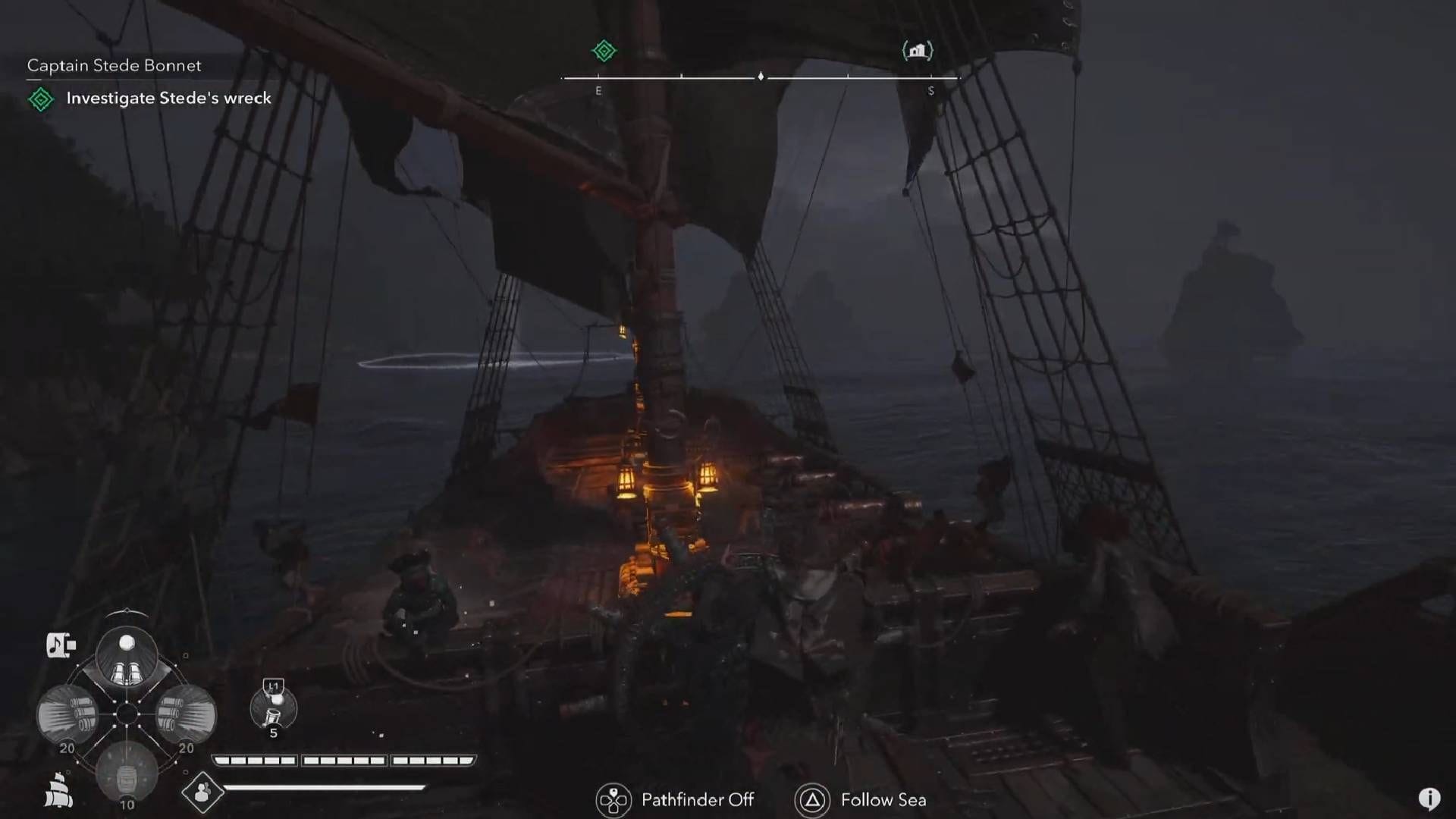 Head towards the marked location on the map (Image via Ubisoft || YouTube@postmodeorg)
