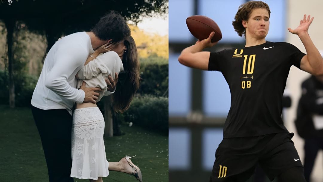 "Madison Beer definitely seems like super clingy type": NFL fans react as Justin Herbert gets spotted kissing his fiancée at Chargers training camp