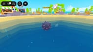 Jogando a bomba perfeitamente na lagoa (Imagem via Roblox)