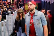 Taylor Swuft e Travis Kelce (R) - Fonte: Getty