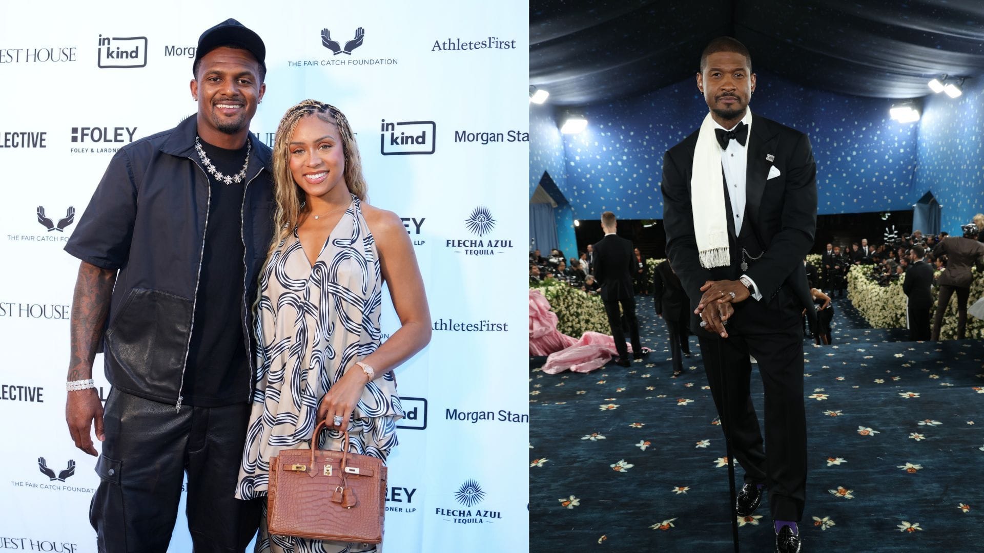 Deshaun Watson's wife Jilly Anais dances in mesh top and skirt as Usher pays tribute to Browns QB during concert