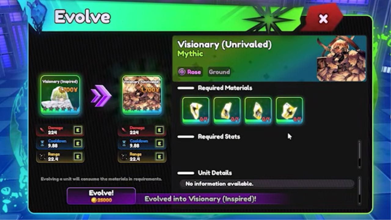 Visionary (Unrivaled) is the second evolution (Image via Roblox)
