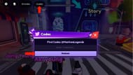 The code redemption window (Image via Roblox)