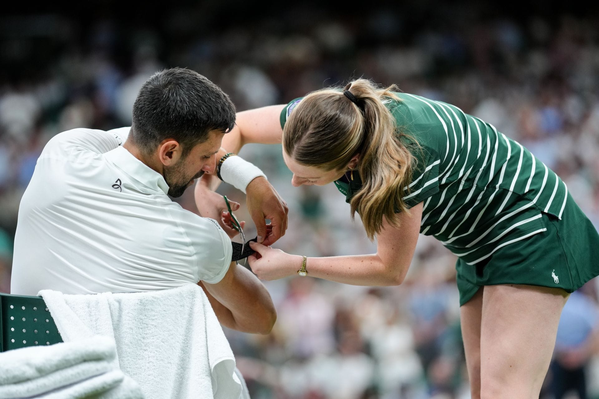 Novak Djokovic da Sérvia no The Championships Wimbledon 2026 em Londres, Inglaterra. (Foto de Getty Images)