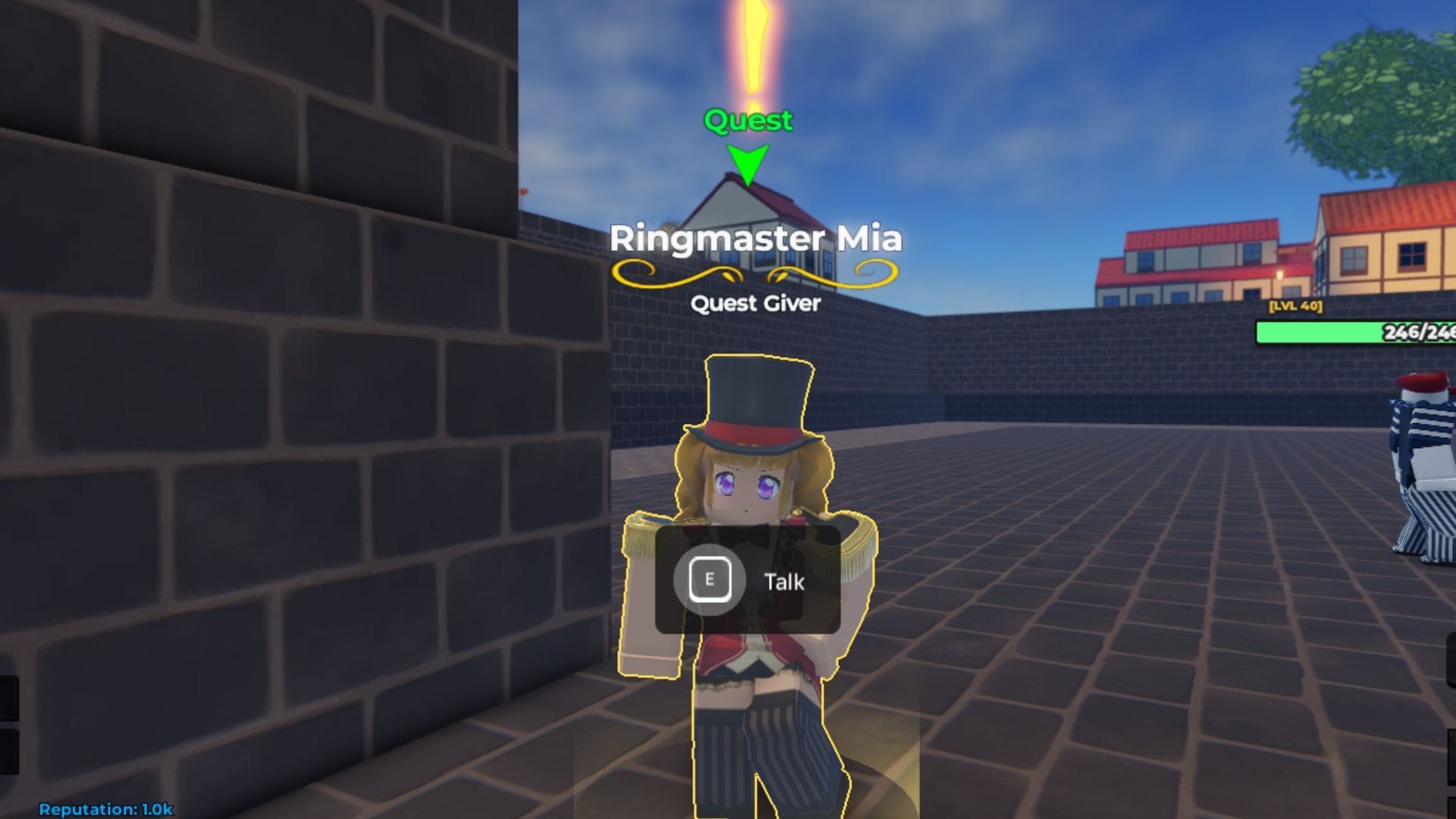 Um NPC doador de missões (imagem via Roblox)