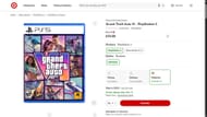 A página do produto do jogo no site do varejista (Imagem via Target)