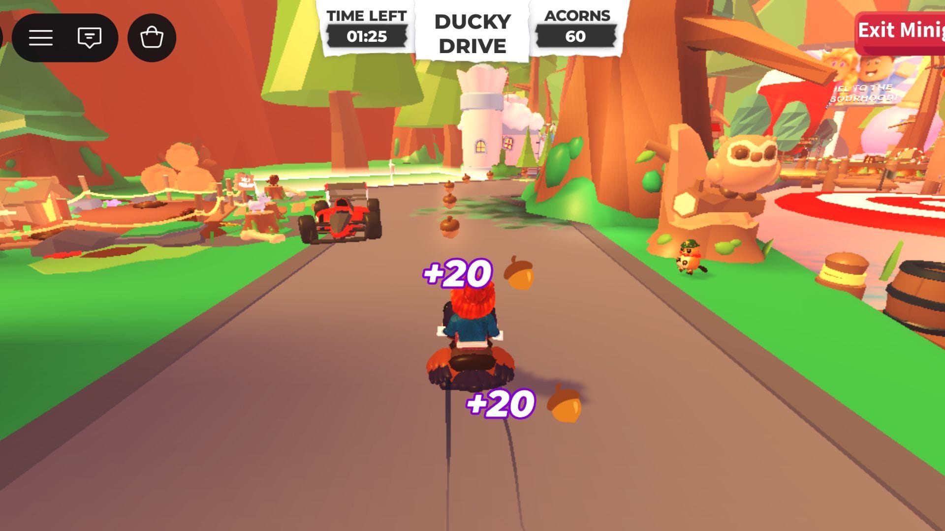 Ducky Driving minigame area in Adopt Me
