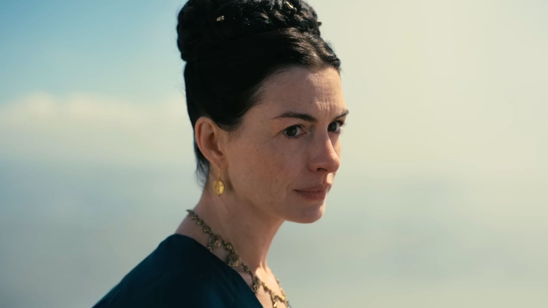 Anne Hathaway stars as Penelope in Christopher Nolan's The Odyssey (Image via YouTube/Universal Pictures)