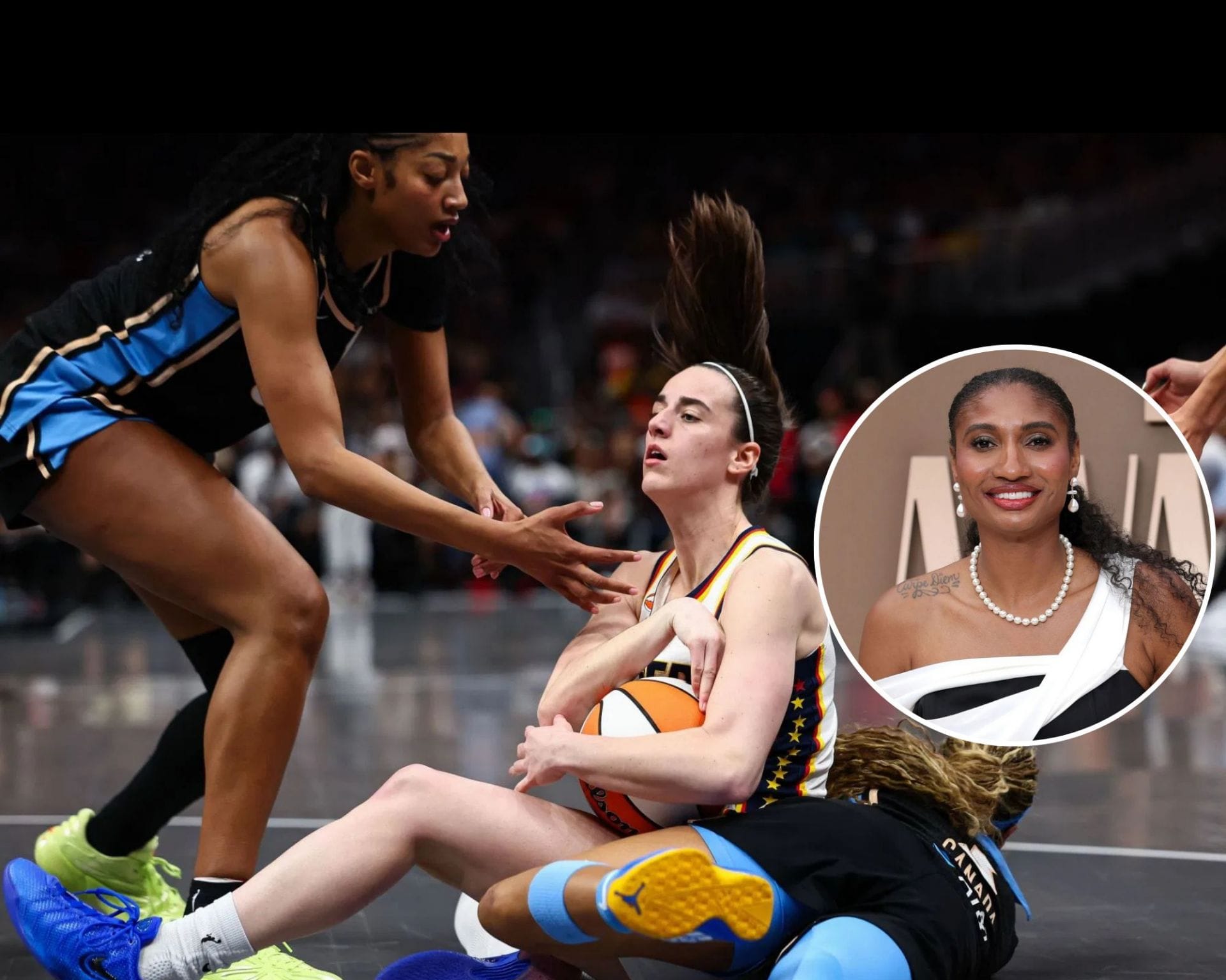 "Angel hate is so forced and weird" - Fans Rip Angel McCoughtry For Swapping Angel Reese With Caitlin Clark In Now-Deleted WNBA Anniversary Graphic
