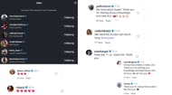 Reação das estrelas (as imagens são capturas de tela retiradas do Instagram/@rebeltanea)