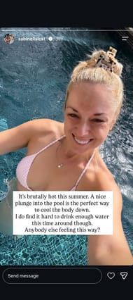 Screenshot of Lisicki's Instagram story.