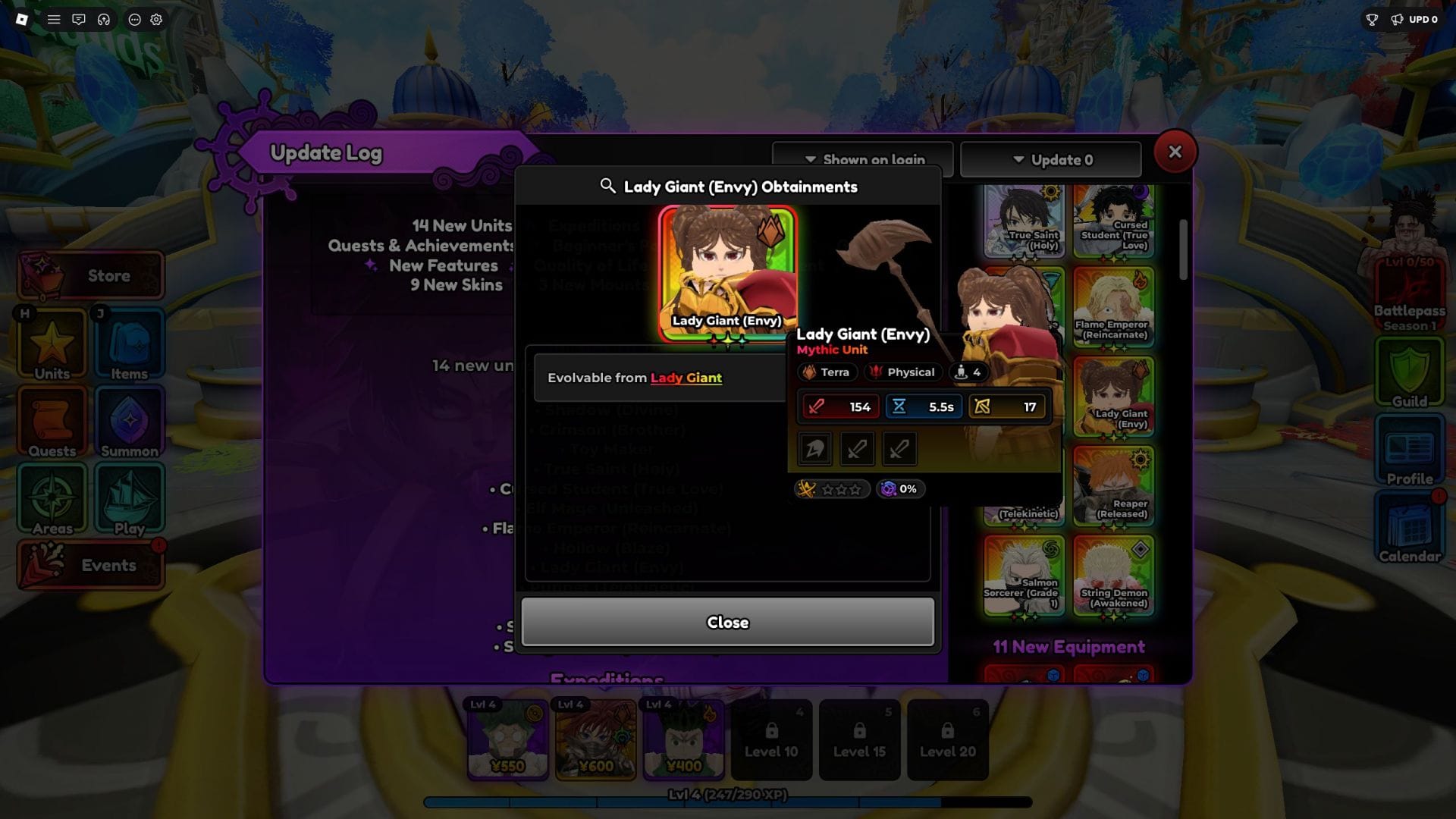 Lady Giant (Envy) unit preview (Image via Roblox)