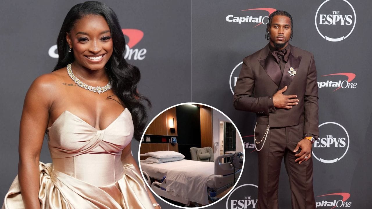 Simone Biles lands in hospital on Jonathan Owens' special day 1 month after Olympic diva's "near-death" health scare