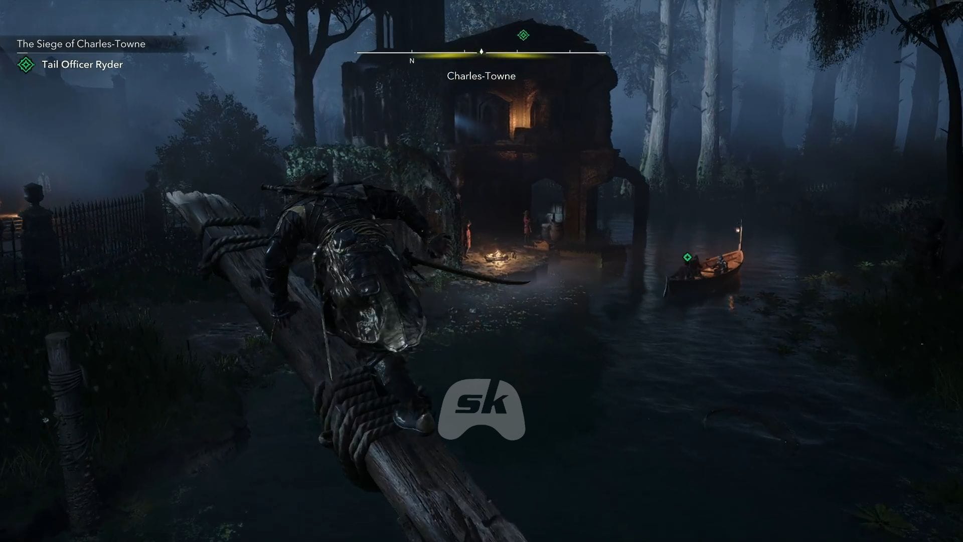 Follow Officer Ryder's sailboat (Image via Sportskeeda Gaming || Ubisoft)