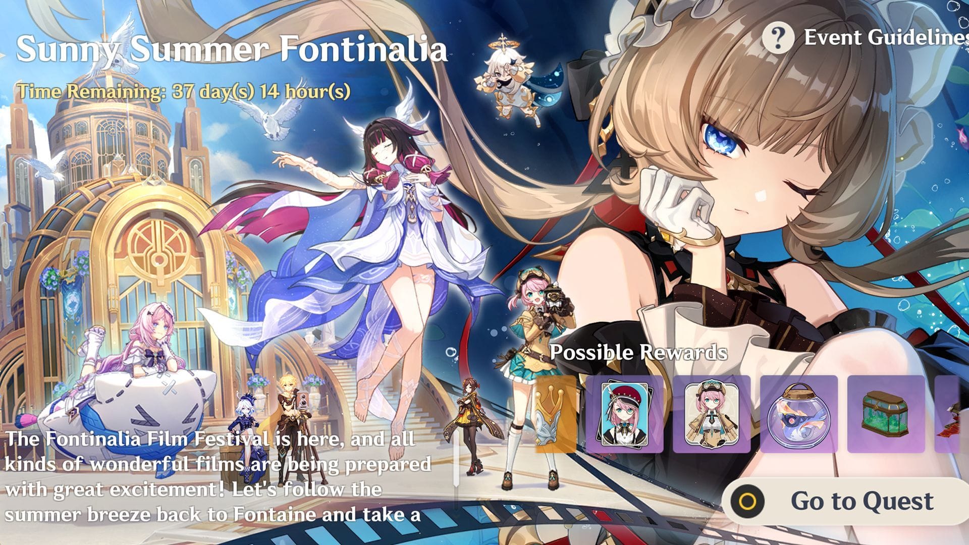 Genshin Impact Sunny Summer Fontinalia event guide
