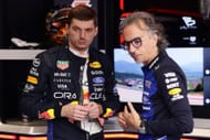 Max Verstappen e Laurent Mekies no GP da Áustria - Fonte: Getty