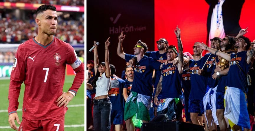 “They used to call him Cristiano Ronaldo, but he has a World Cup” - Announcer allegedly mocks Ronaldo while introducing Spain star during celebrations