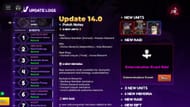 Atualização 14 notas de patch (imagem via Roblox)