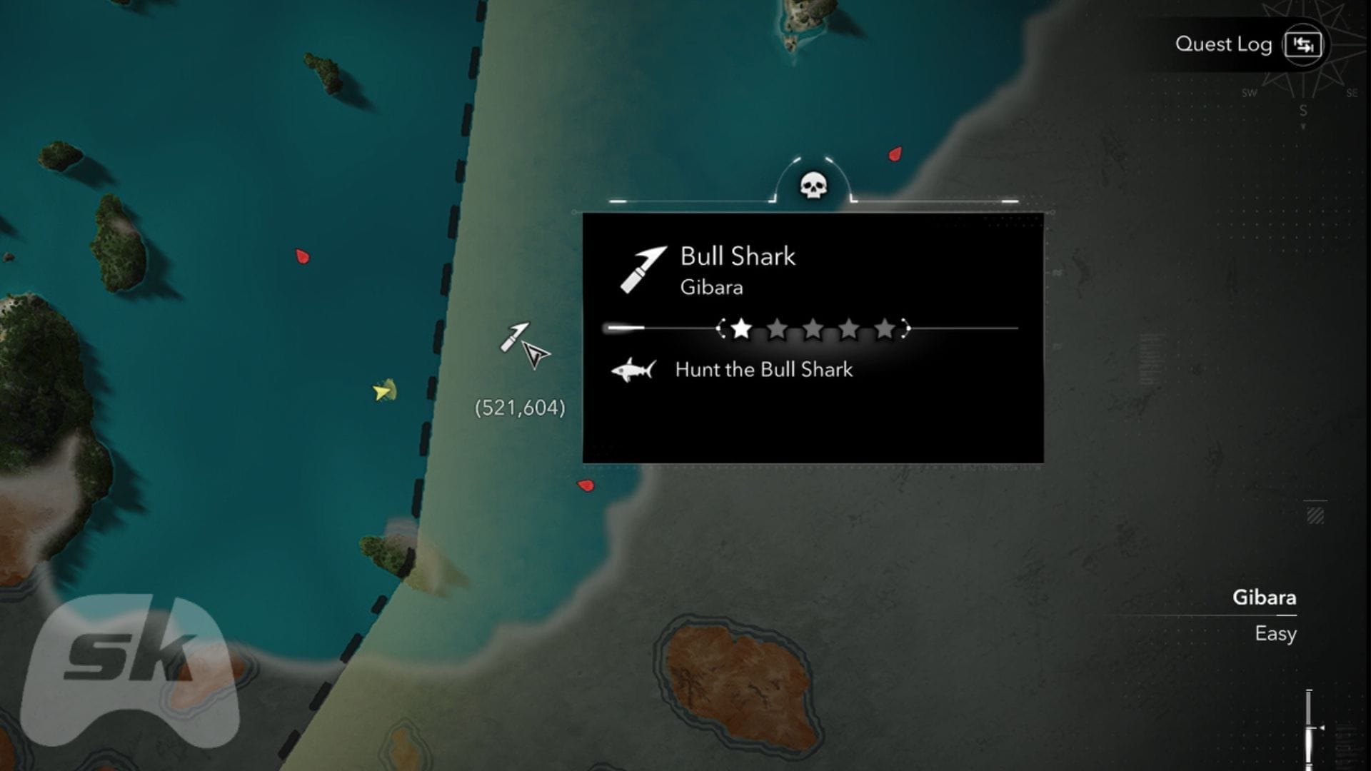 The bull shark will be the first marine creature you hunt in this game (Image via Sportskeeda Gaming || Ubisoft)
