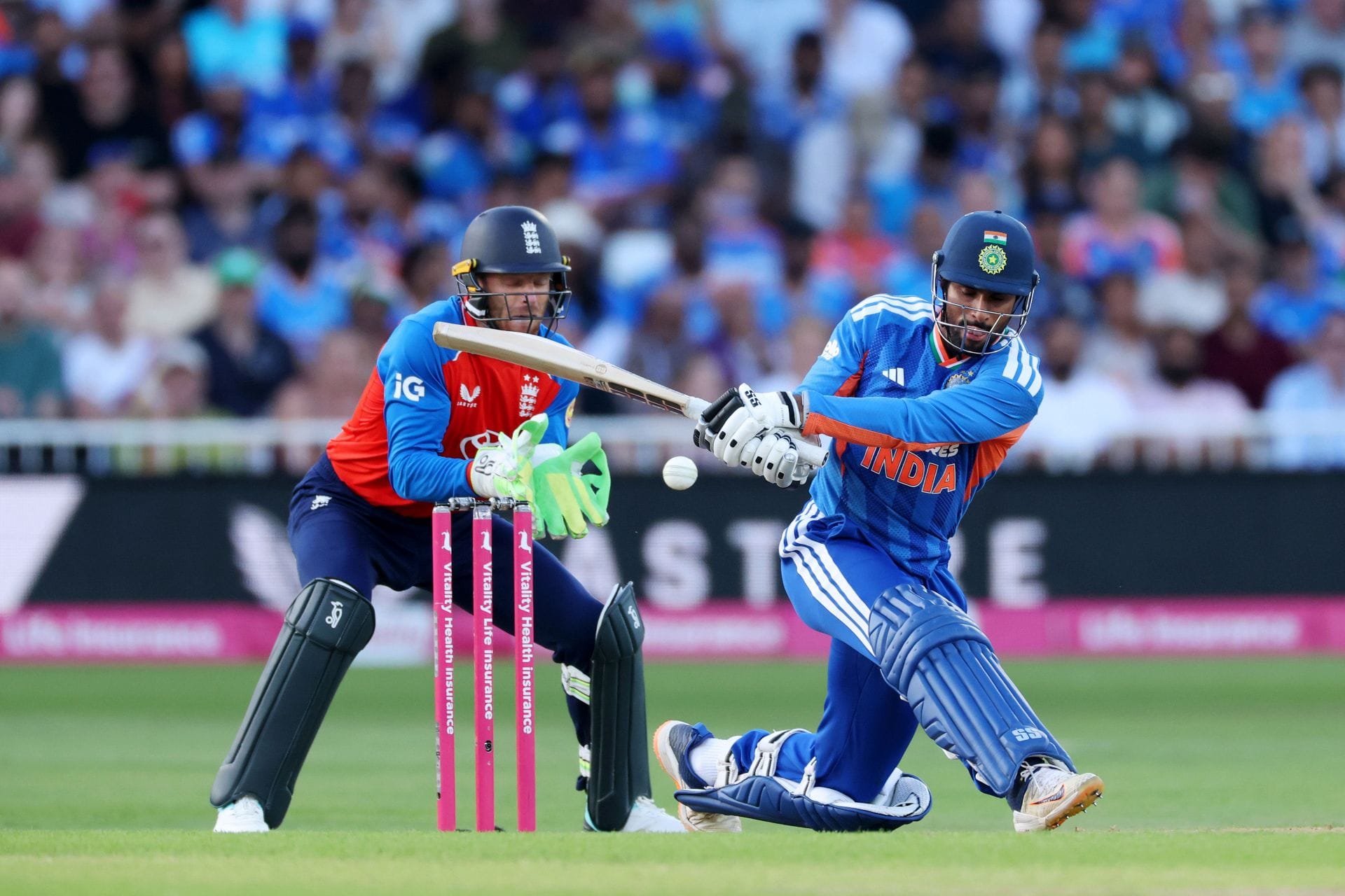 Tilak Varma departs for 3 runs off 11 balls after a bizarre stumping by Jos Buttler in ENG vs IND 2026 3rd T20I [In Pictures] 