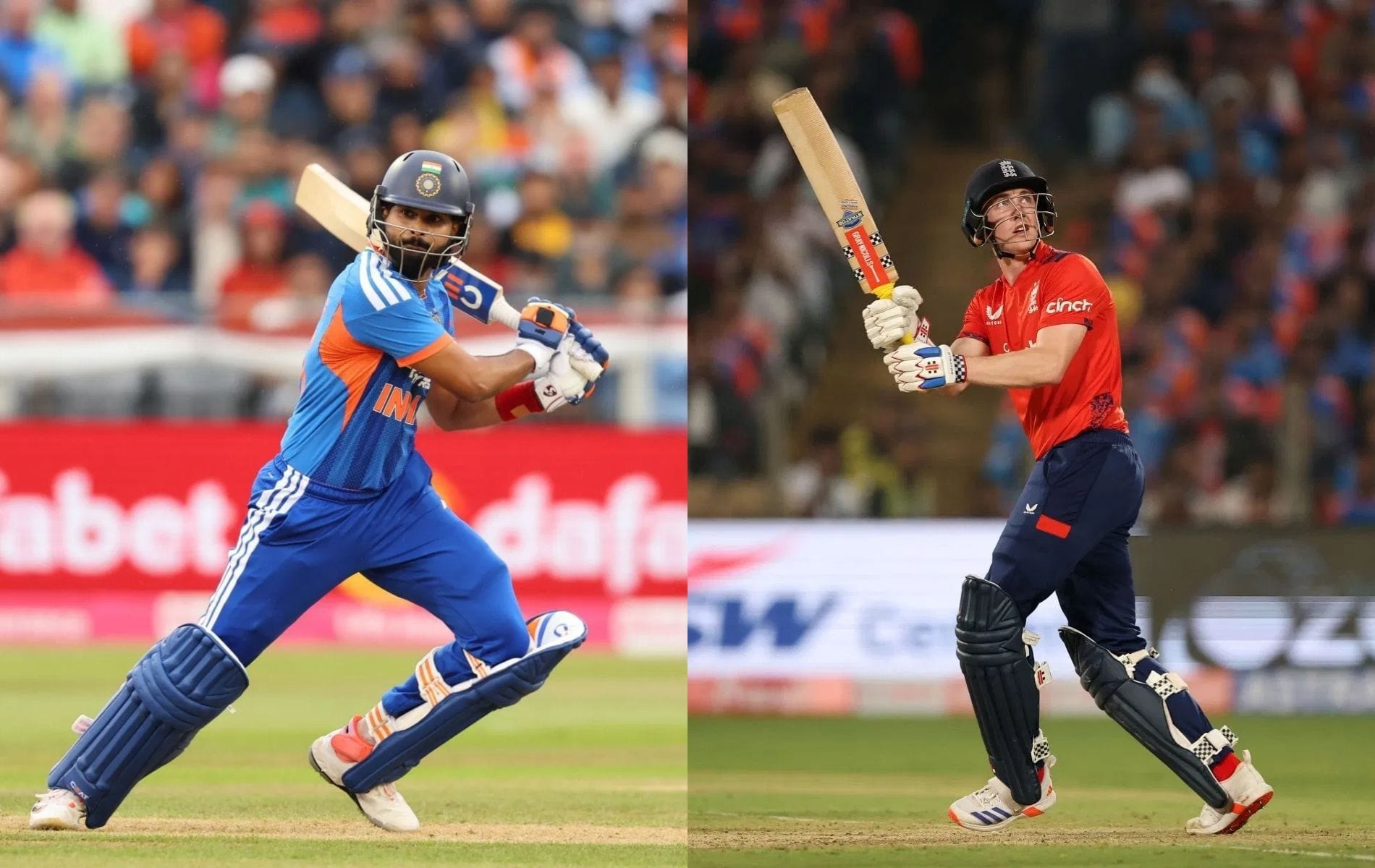 Shreyas Iyer vs Harry Brook - Comparing their stats after 50 T20I innings amid ENG vs IND 2026 series