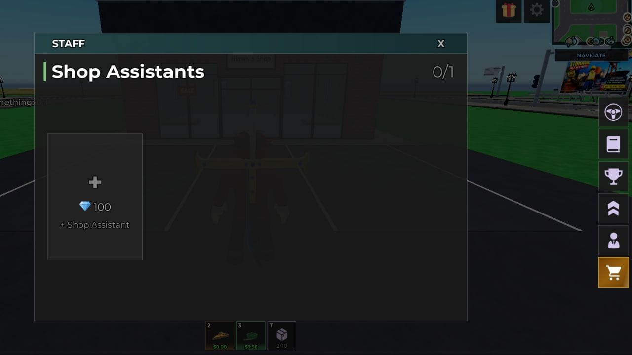 Contrate assistente de loja com diamantes (imagem via Roblox)