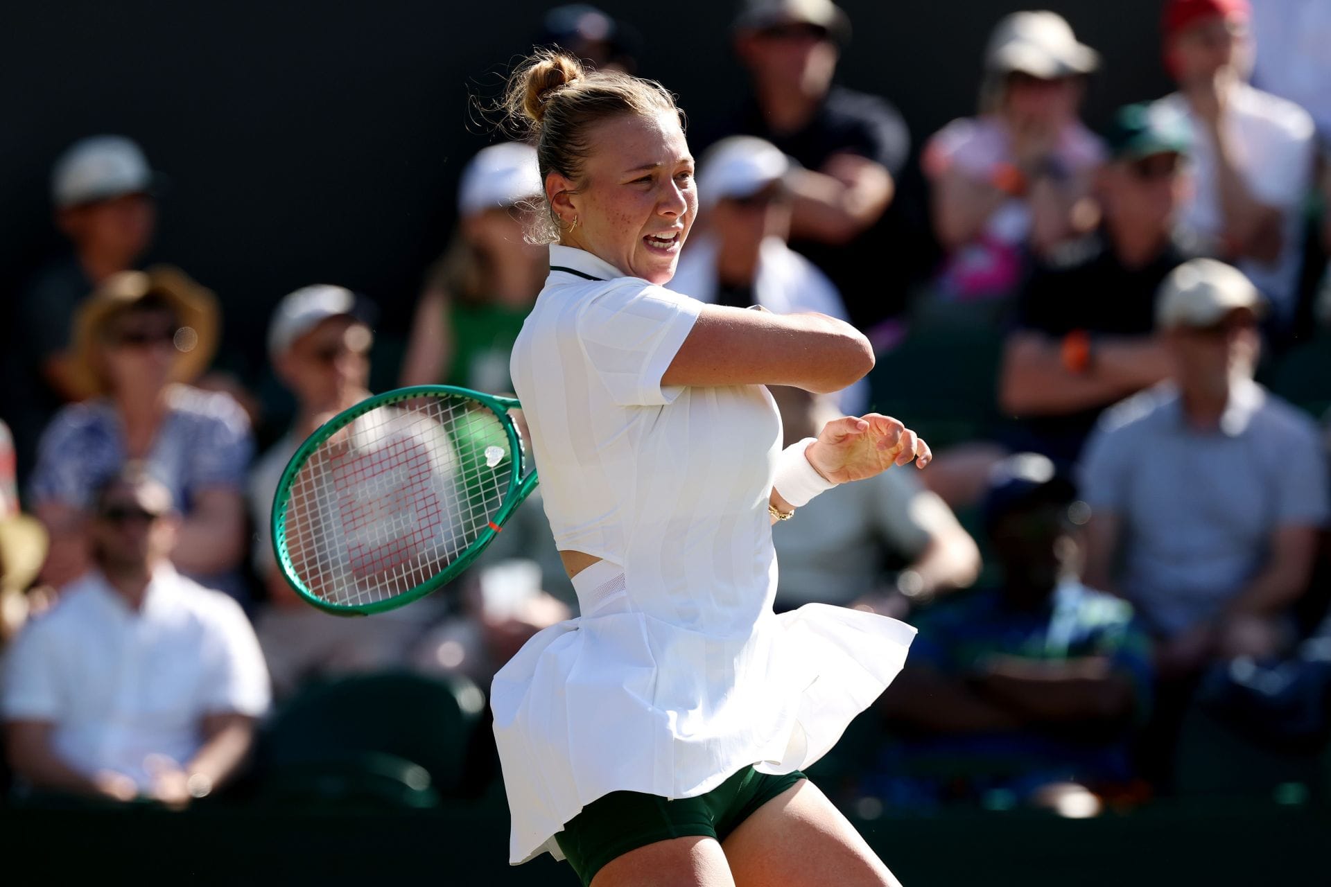 Amanda Anisimova em Wimbledon 2026. (Fonte: Getty)