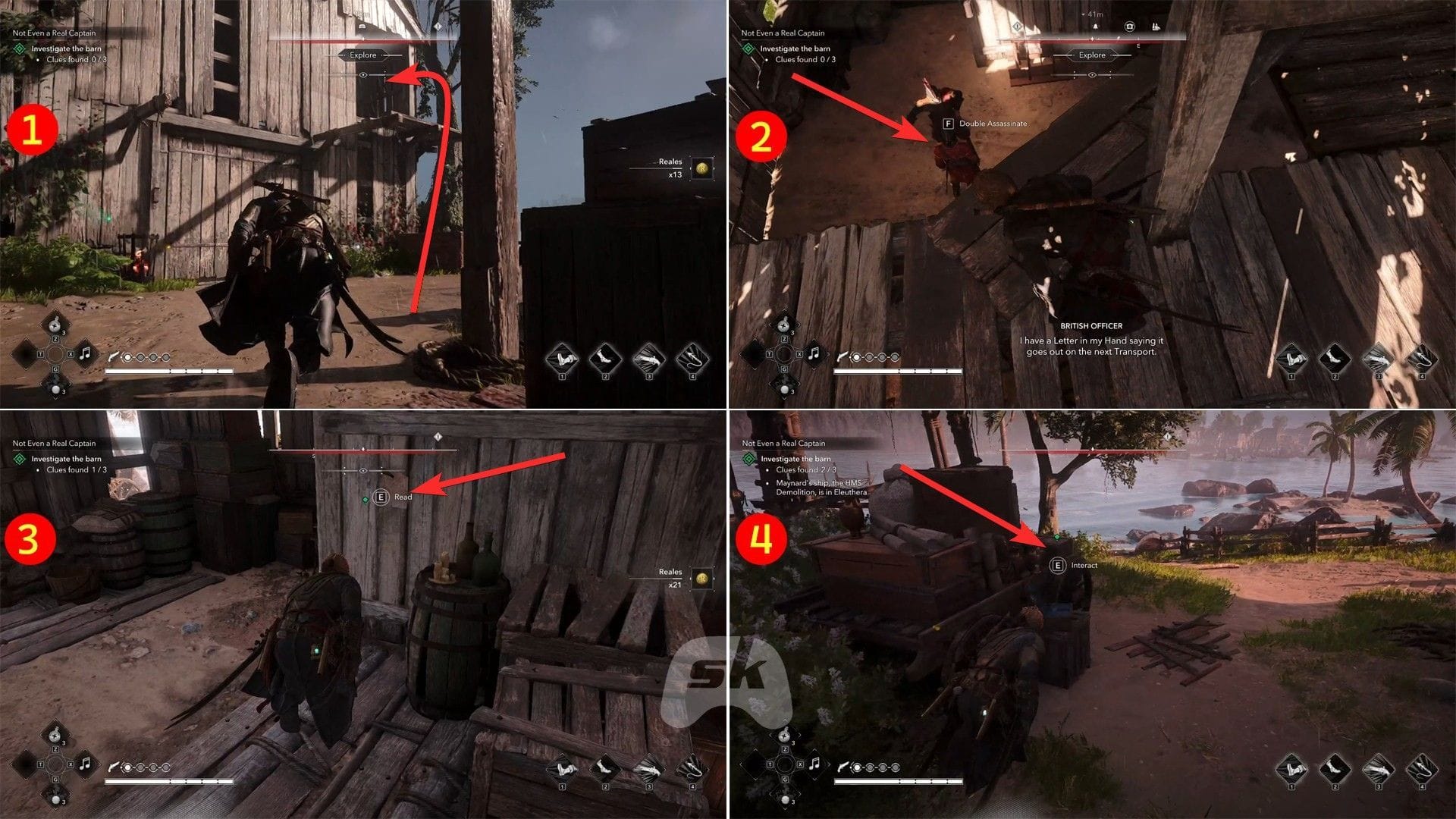 Look for the clues around the barn area (Image via Sportskeeda Gaming || Ubisoft)