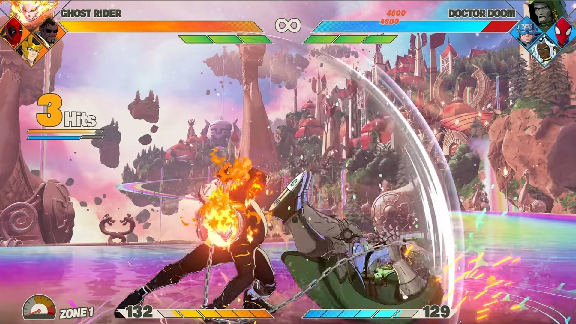 The third hit uses the chain