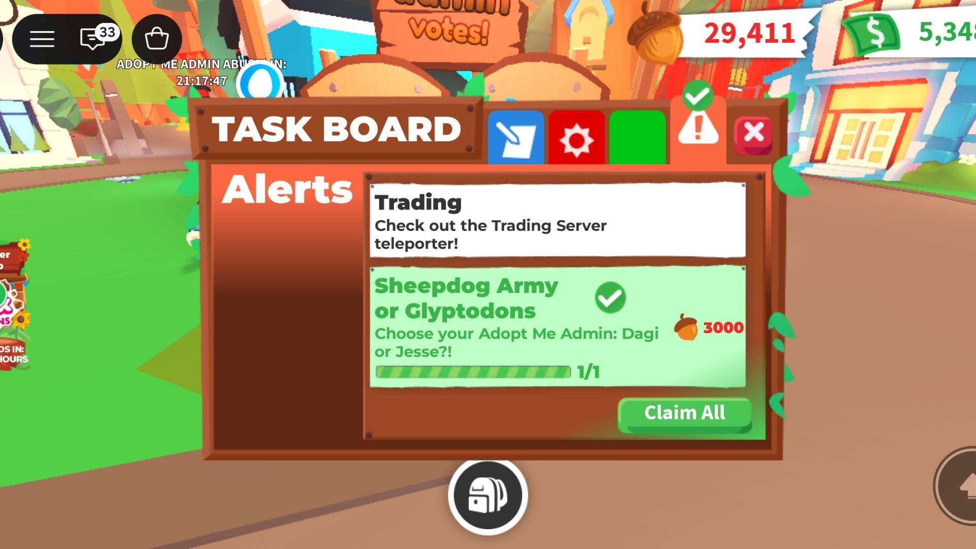 Completed the voting task (Image via Roblox)