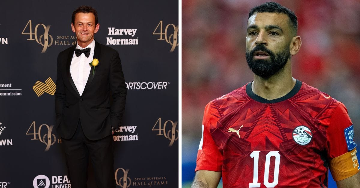 Cricket hero Adam Gilchrist reacts with 2-word message as Mohamed Salah consoles Australia footballers after 2026 FIFA World Cup exit