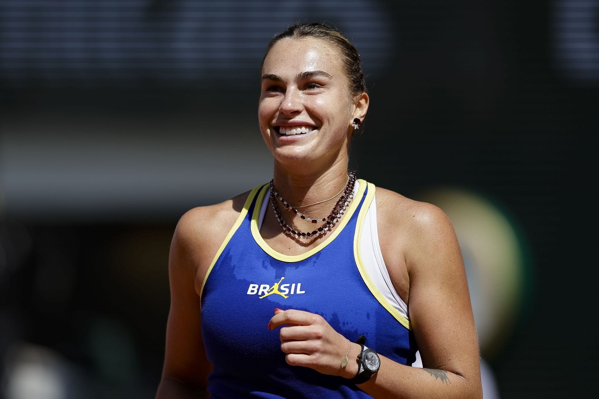 PICTURES: Aryna Sabalenka soaks up the Greek sun in multiple bikinis just days after Wimbledon setback