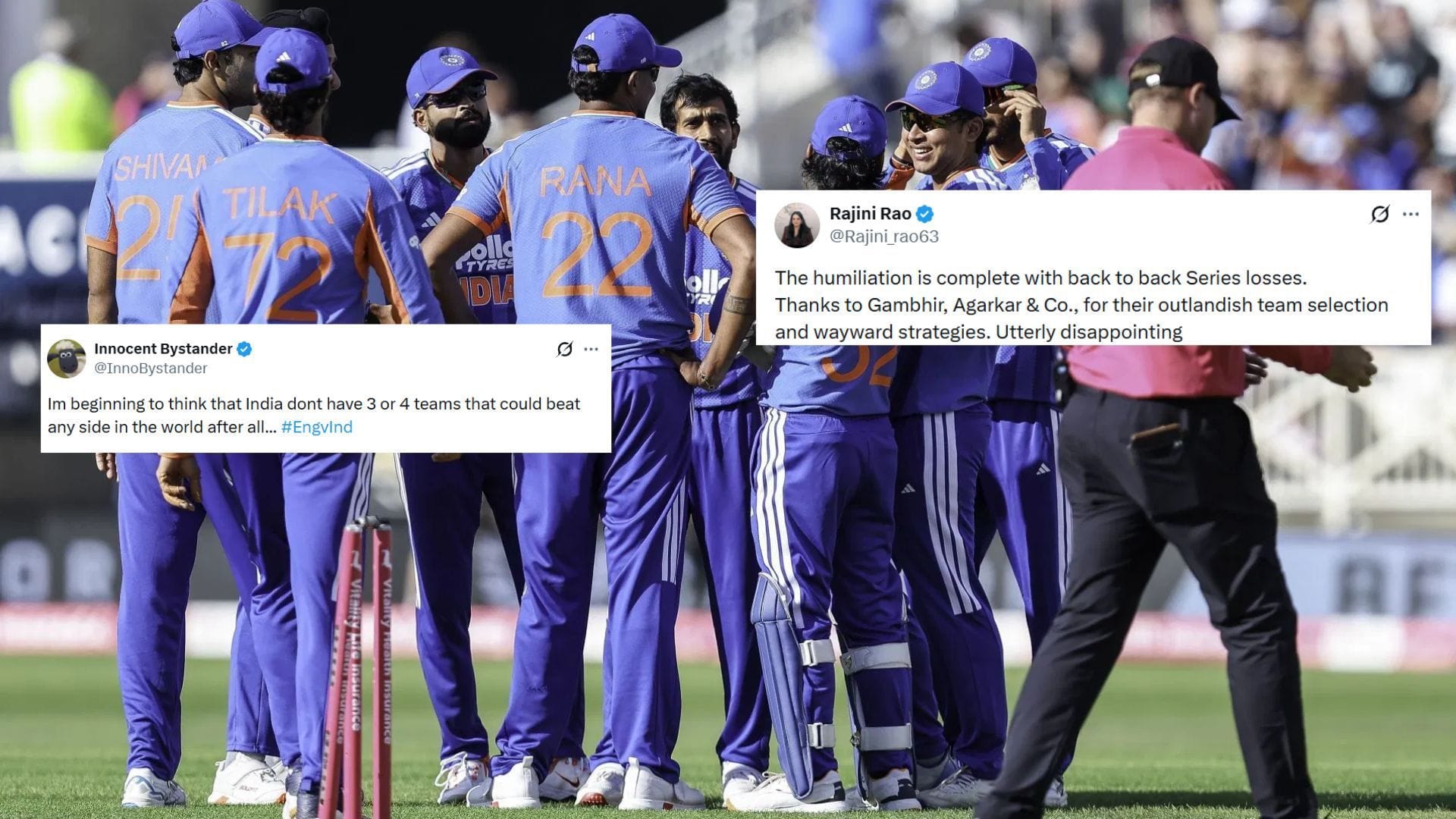 "What an epic downfall for the World Cup-winning Team" - Fans slam India over series defeat after 9-wicket loss in ENG vs IND 2026 4th T20I