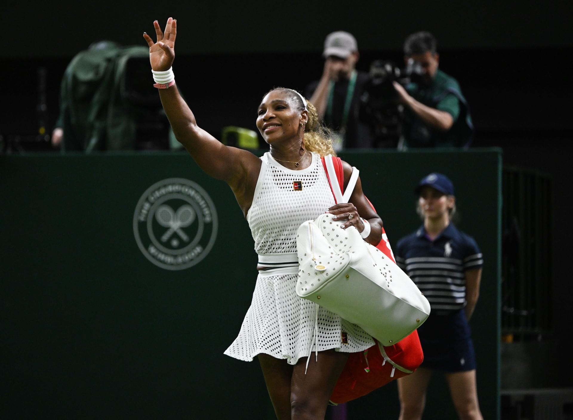 Serena Williams' youngest daughter Adira steals the show as American shows proof she is back to training for US Open series
