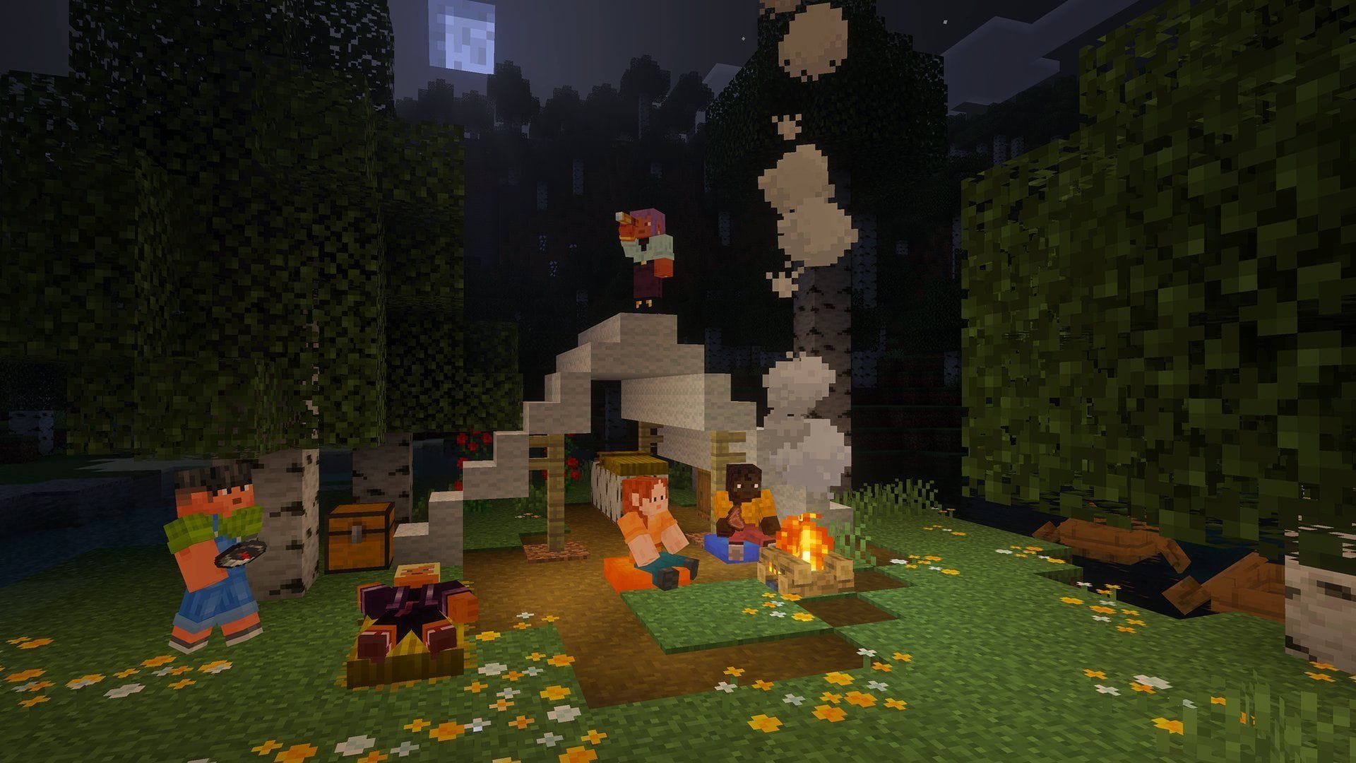 Some tweaks have been done to the abandoned camp as well (Image via Mojang Studios)