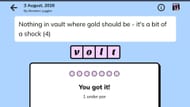 Today's August 3, 2026 Minute Cryptic answer (Image via Minute Cryptic)