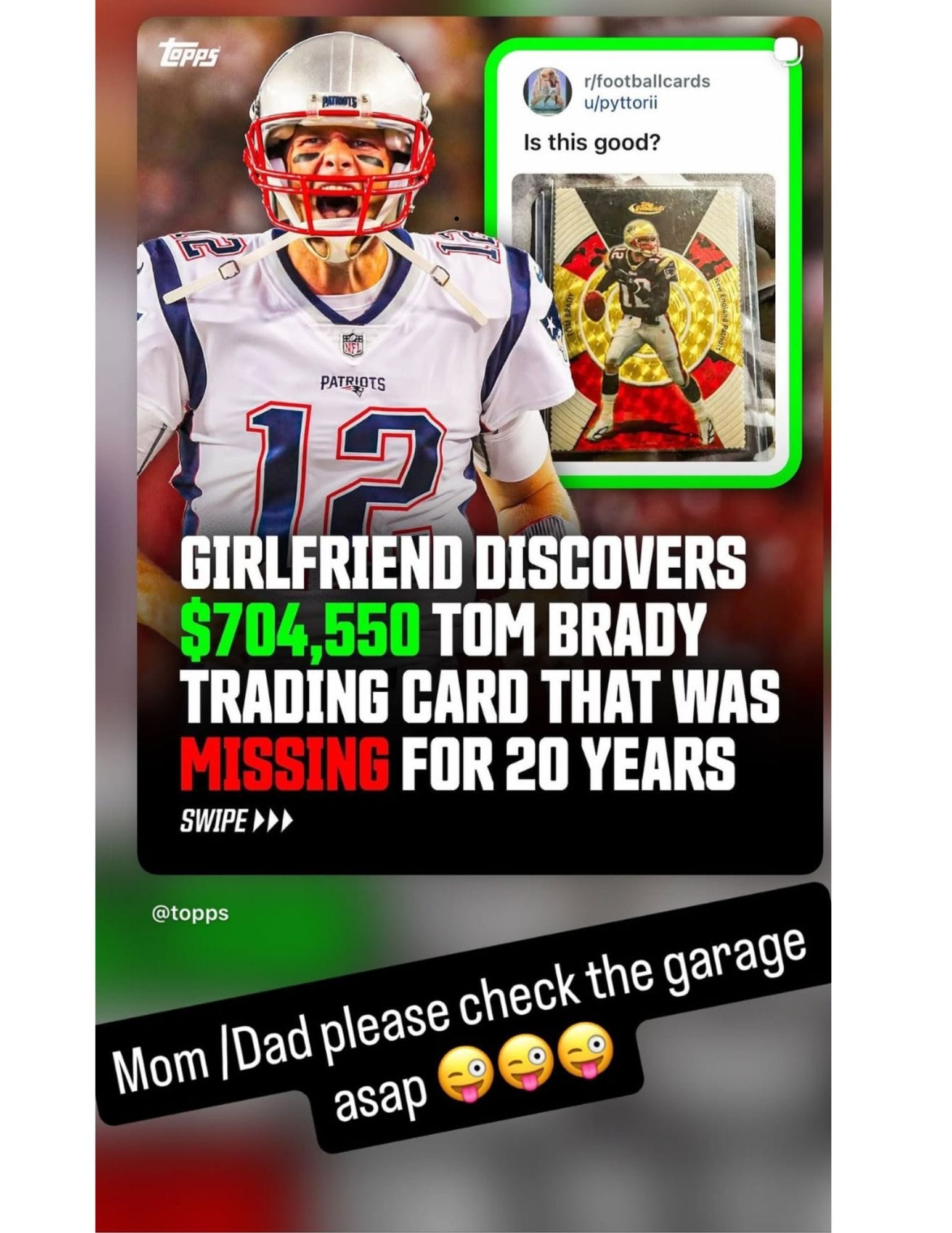Source: (Via Instagram/ @TomBrady)