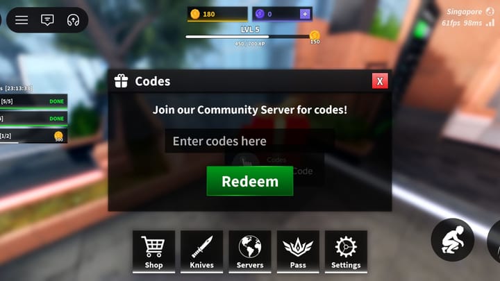 Knife Duels codes (September 2026)