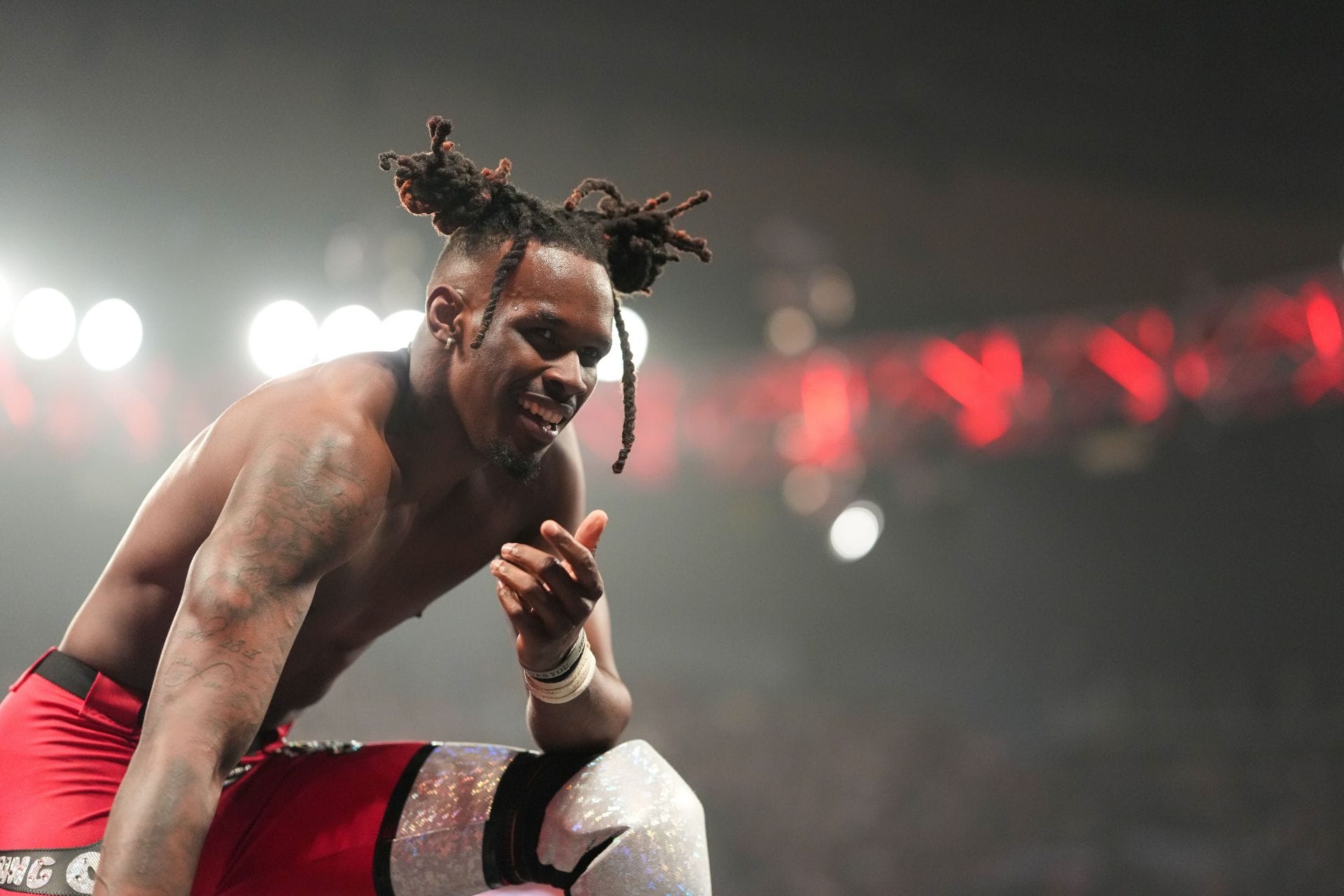 Je'Von Evans says he almost broke his back in a match against WWE Superstar