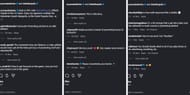 Screenshot of the Instagram post's comment section.